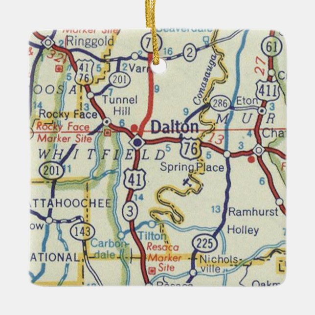 Ornamento cerámico del mapa de cosecha de Dalton G (Anverso)