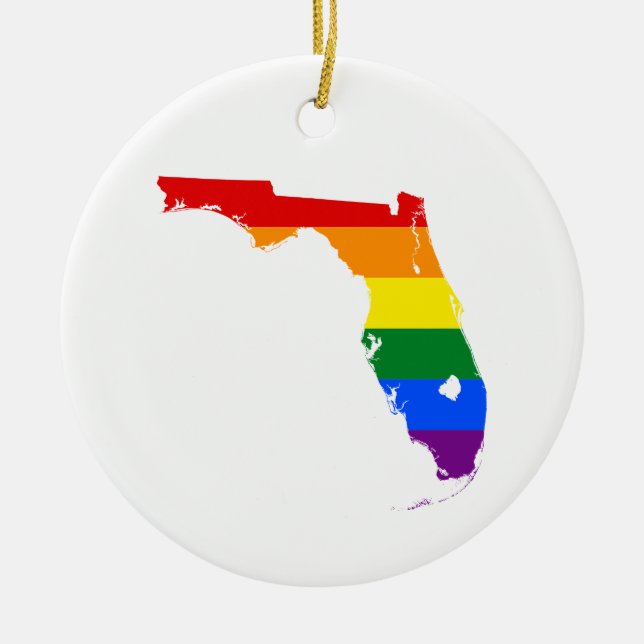 Ornamento cerámico del Orgullo LGBTQ en Florida (Frente)