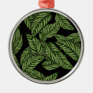 Ornamento cerámico del patrón de hojas tropicales