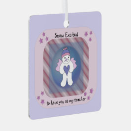 Ornamento cerámico del profesor de Nieve Rosa