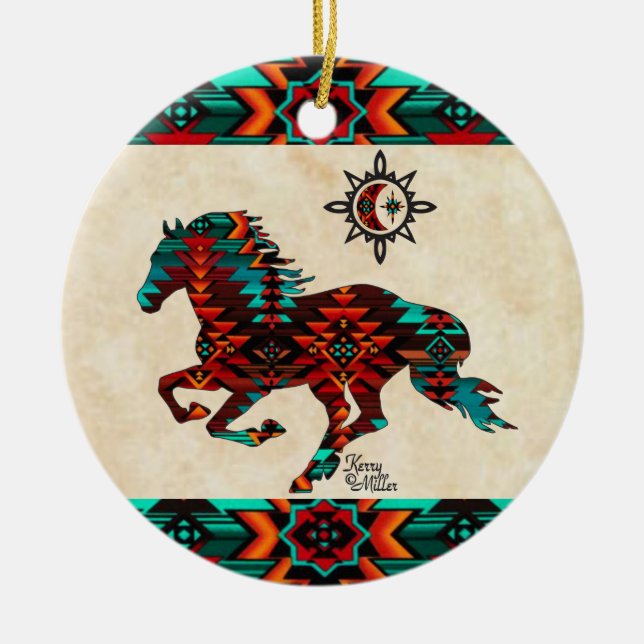 Ornamento cerámico del Suroeste de Caballo (Frente)