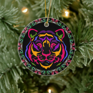 Ornamento cerámico del tigre
