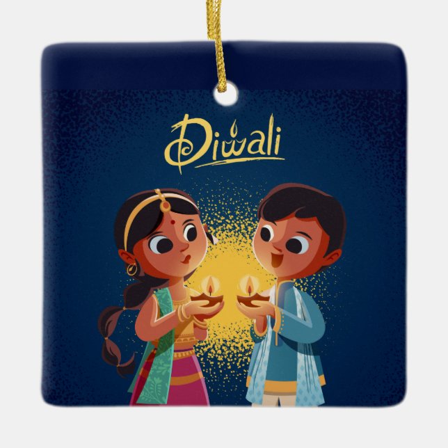 Ornamento cerámico Diwali (Anverso)