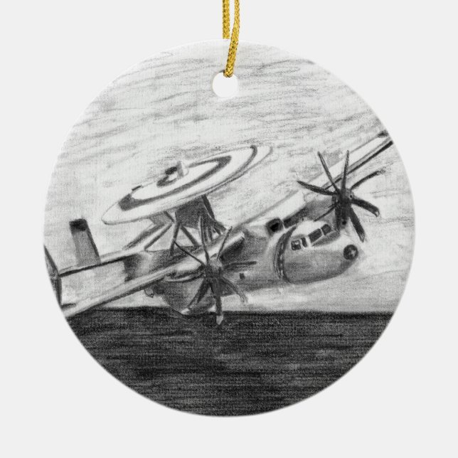 Ornamento cerámico E-2C Hawkeye (criba) (Frente)