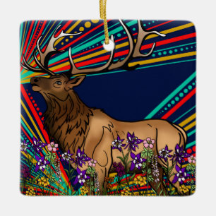 Ornamento cerámico Elk