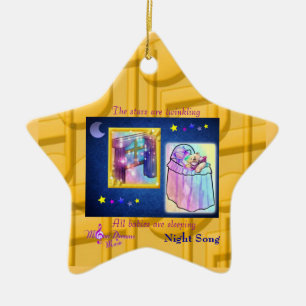 Ornamento cerámico Estrella de la Canción Nocturna