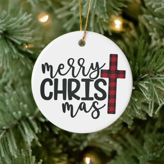 Ornamento cerámico Feliz Cristo-mas (Árbol)