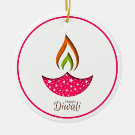 Ornamento cerámico feliz Diwali