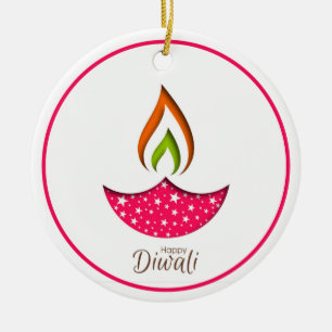 Ornamento cerámico feliz Diwali