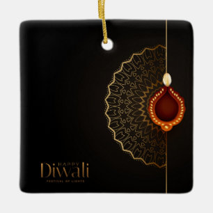 Ornamento cerámico feliz Diwali