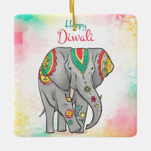 Ornamento cerámico feliz Diwali