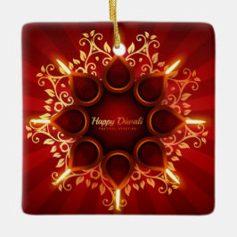 Ornamento cerámico feliz Diwali