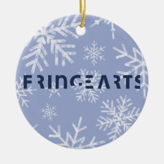 Ornamento cerámico FringeArts - Copos de nieve