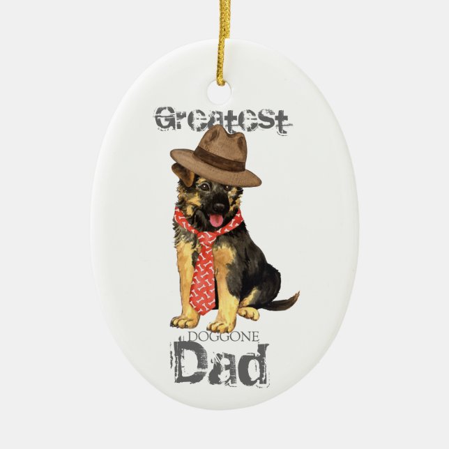 Ornamento cerámico GSD Dad (Frente)