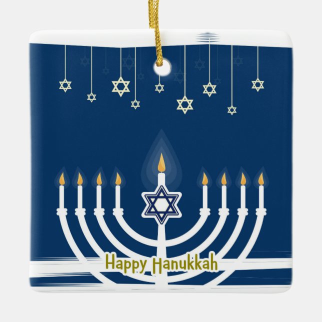 Ornamento cerámico Hanukkah (Anverso)