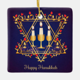 Ornamento cerámico Hanukkah