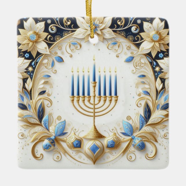 Ornamento cerámico Hanukkah (Anverso)