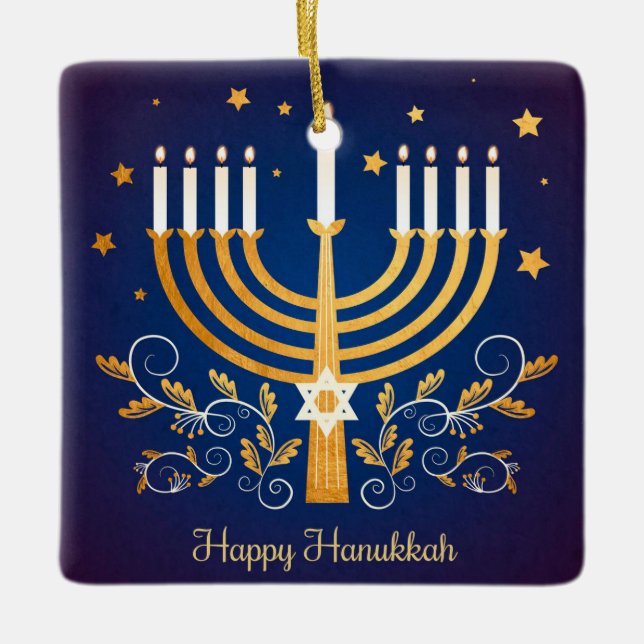 Ornamento cerámico Hanukkah (Anverso)