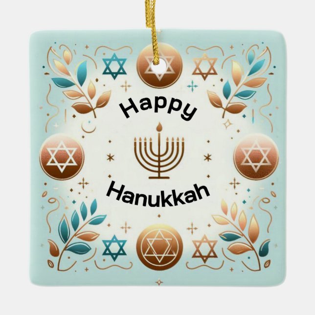 Ornamento cerámico Hanukkah (Anverso)