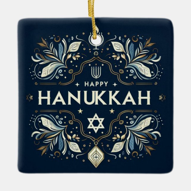 Ornamento cerámico Hanukkah (Anverso)