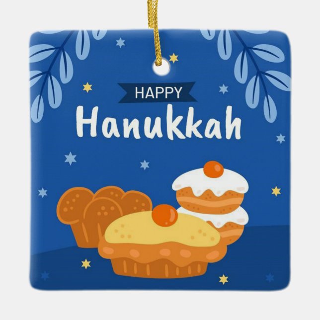 Ornamento cerámico Hanukkah (Anverso)