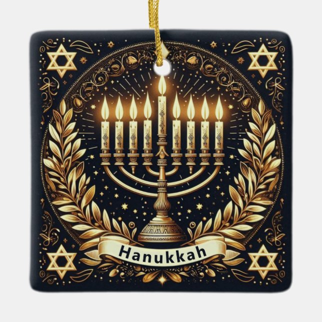 Ornamento cerámico Hanukkah (Anverso)