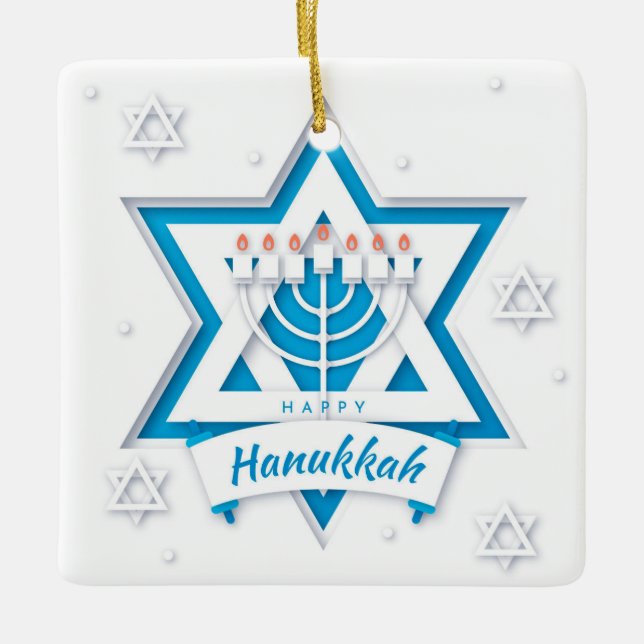 Ornamento cerámico Hanukkah (Anverso)