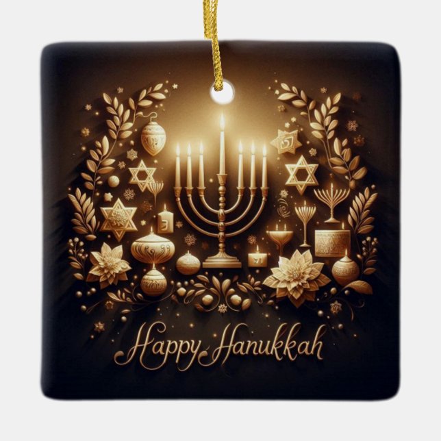 Ornamento cerámico Hanukkah (Anverso)