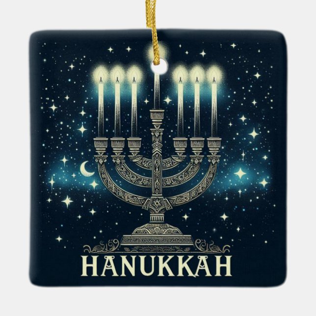 Ornamento cerámico Hanukkah (Anverso)