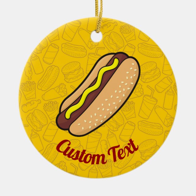 Ornamento cerámico Hotdog (Frente)