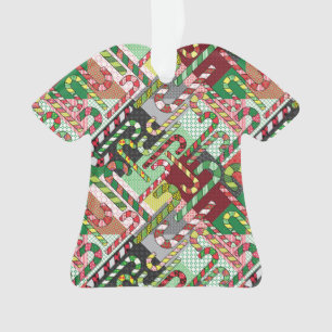 Ornamento cerámico inclinado de patrón de caña de 