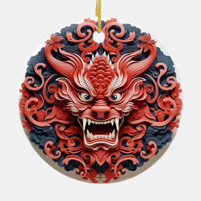 Ornamento cerámico japonés Oni (Atrás)