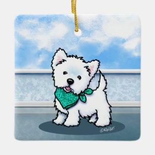 Ornamento cerámico kiniArt Cutieface Westie