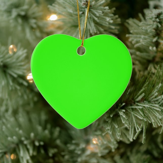 Ornamento cerámico Neon Green Heart (Árbol)