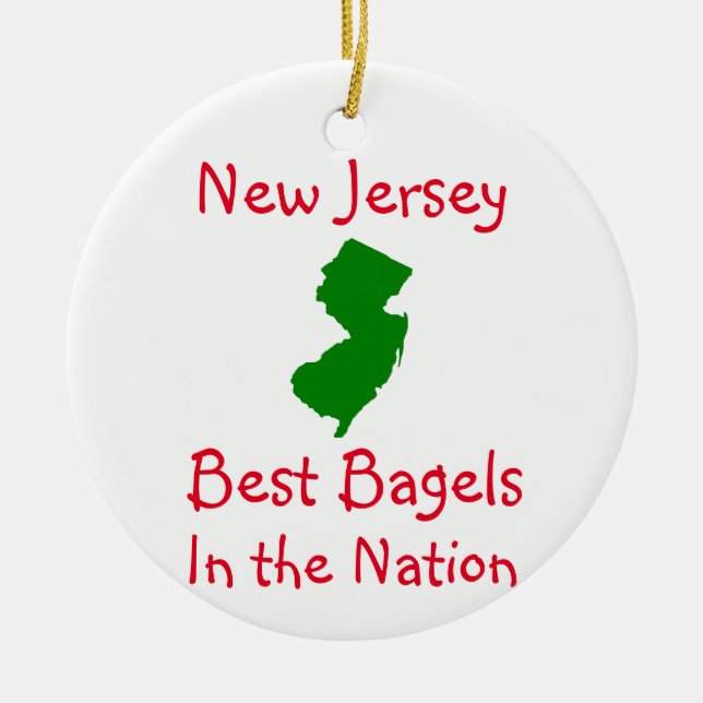 Ornamento cerámico New Jersey Best Bagels (Frente)