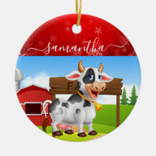 Ornamento cerámico para Navidades de la vaca momia