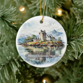 Ornamento cerámico para Navidades escoceses