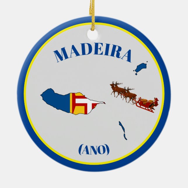 Ornamento cerámico para vacaciones de Madeira (Atrás)