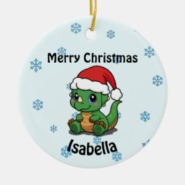 Ornamento cerámico personalizado de Feliz Navidad