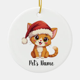 Ornamento cerámico personalizado de gato