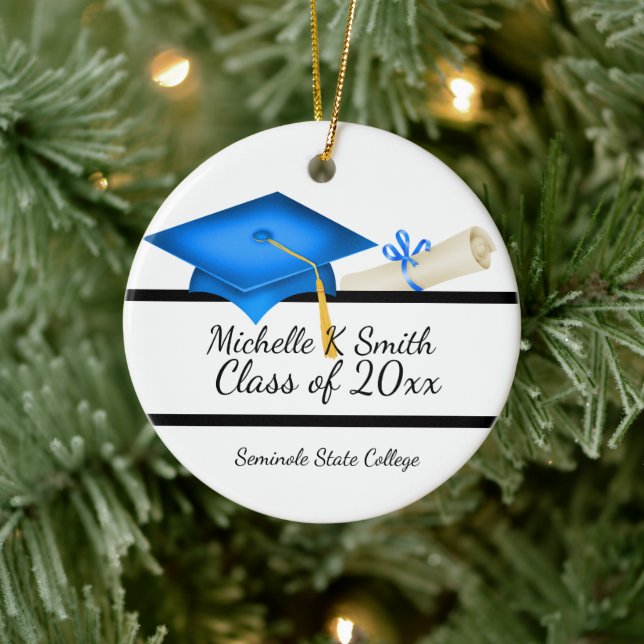 Ornamento cerámico personalizado de graduación fot (Árbol)