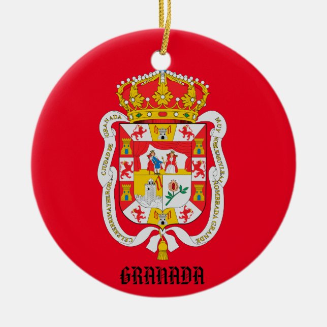 Ornamento cerámico Personalizado de Granada España (Frente)