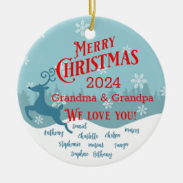 Ornamento cerámico personalizado de renos de vacac