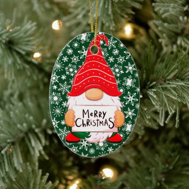Ornamento cerámico personalizado Gnome (Árbol)