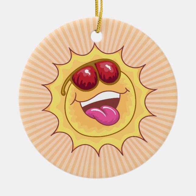 Ornamento cerámico Personalizado Sunny (Frente)