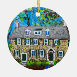 Ornamento cerámico que representa la oficina de co