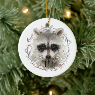 Ornamento cerámico Raccoon