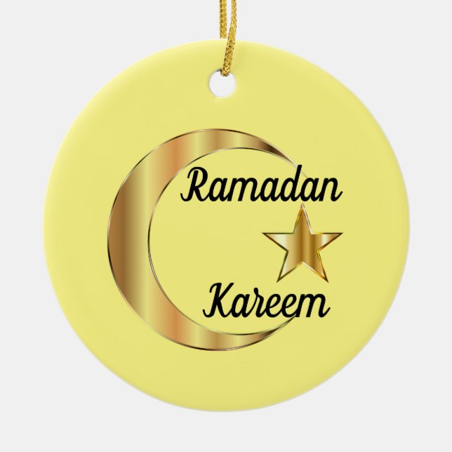 Ornamento cerámico Ramadan Kareem (Frente)
