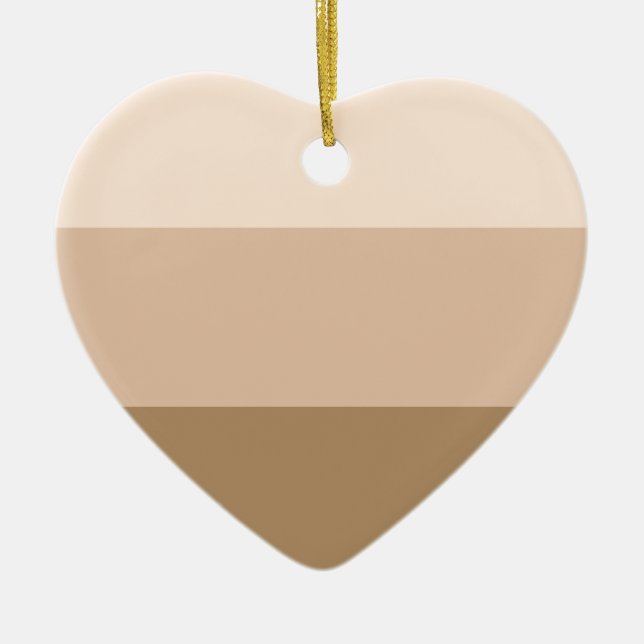 Ornamento cerámico rayado de Ombre marrón (Frente)