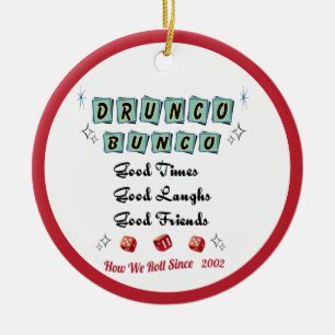 Ornamento cerámico Retro Drunko Bunco